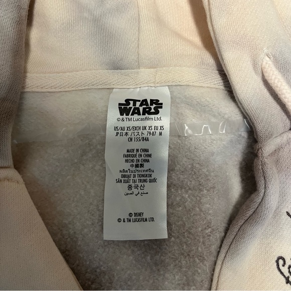 Disney Star Wars Womens Tie Dye Hope Is Not Lost Embroidered Hoodie- Size XS NWT - Picture 3 of 8